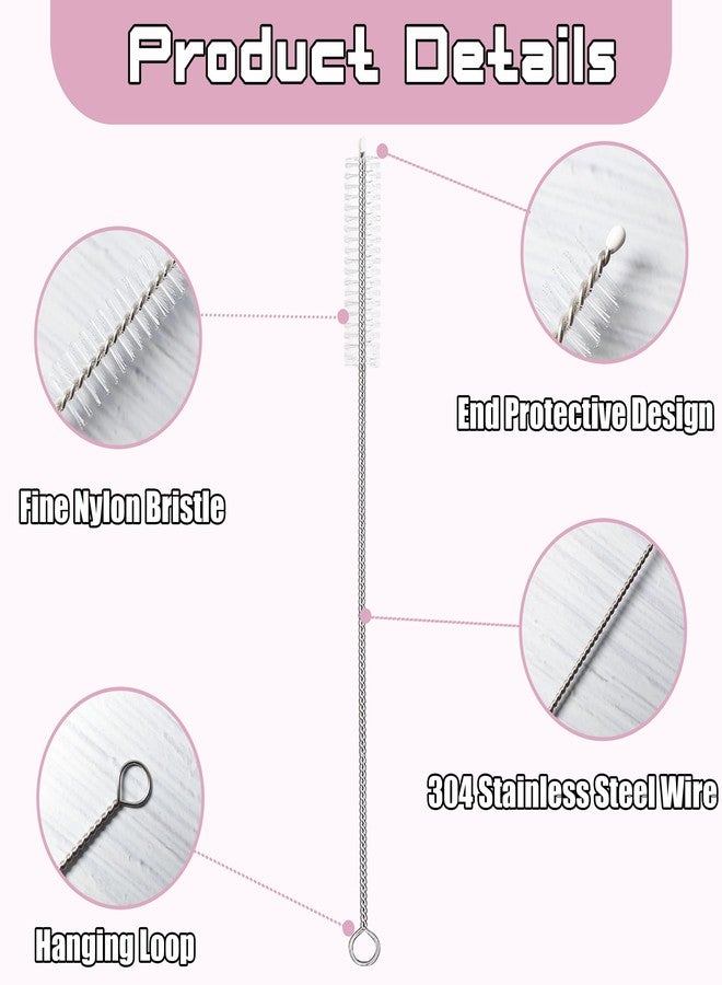 CIDYAUST Straw Cleaner Brush Set Multi Sizes:10-inch & 14-inch,Straw Brush for Baby Bottles,Stanley Straw Cleaner Brush Extra Long for 40/30/20 oz Stanley Cups,Straw Cleaning Brush for Various Straws. - Image 3